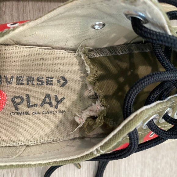 Converse Comme des Garcons Play Multi Heart Sneakers Women's 8 - Picture 7 of 9